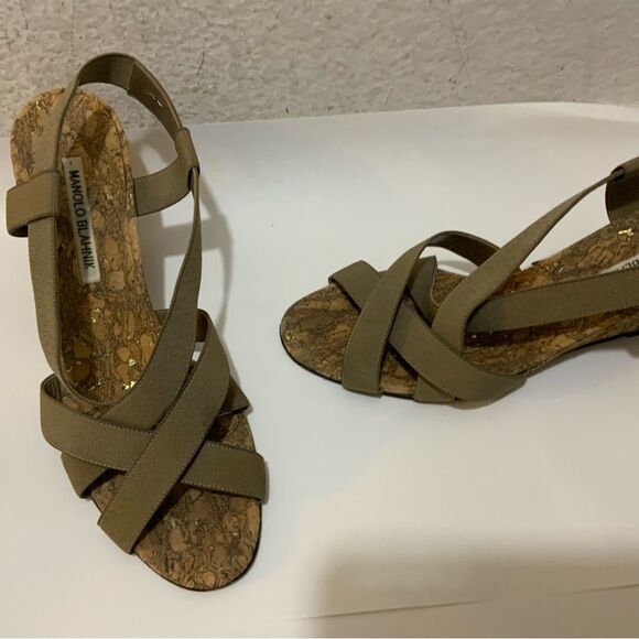 Manolo Blahnik Crisscross Sandals strappy dress shoe heels y2k open toe cage - Picture 16 of 16